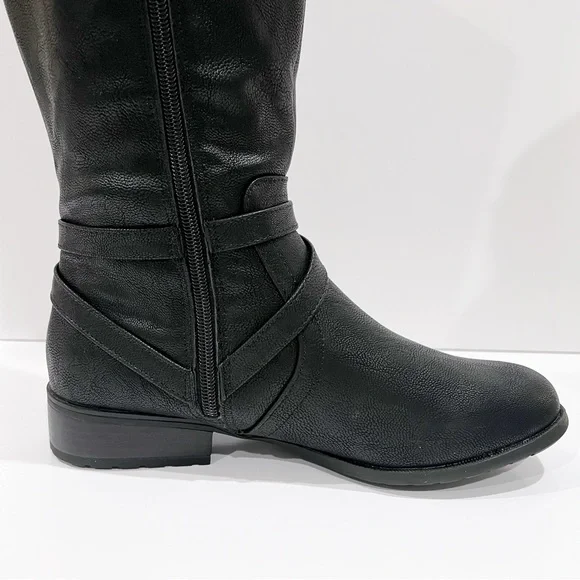 LifeStride Xtrovert Riding Boots Vegan Leather Wide Calf Black Size 8.5WIDE NEW - Picture 11 of 16